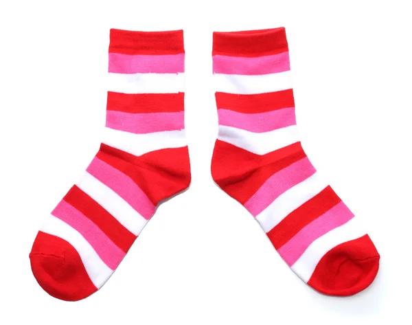 stock image Striped socks isolated on white