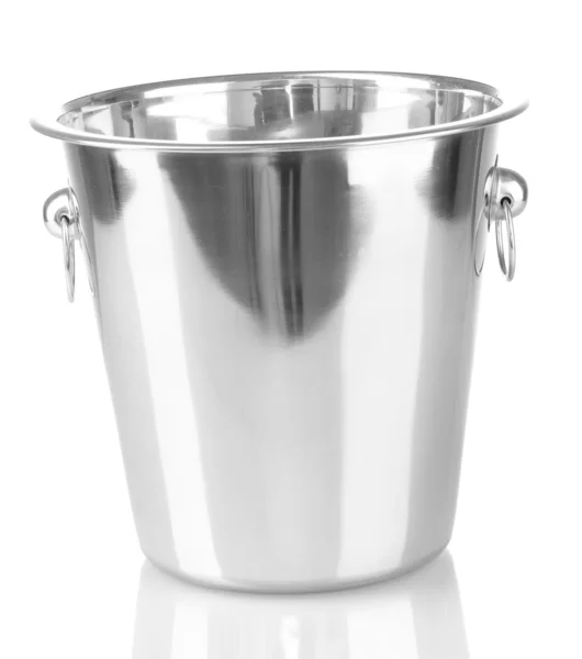 Empty bucket for champagne bottle isolated on a white — Stock Photo, Image