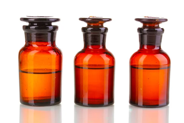 Medicine bottles isolated on white — Stock Photo, Image