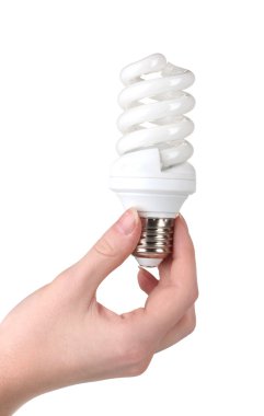 kol holding enerji tasarruflu lamba beyaz izole