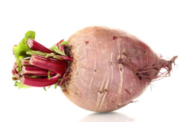 Young red beet isolated on white clipart