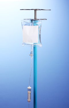 Intravenous therapy on blue background clipart