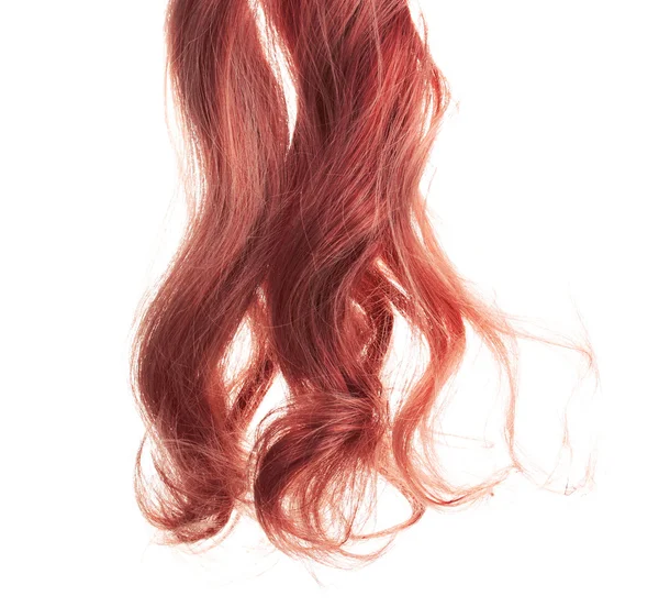 Vlnité vlasy izolované na bílé — Stock fotografie