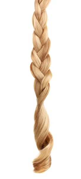 Fonott, Spirálhuzal, elszigetelt fehér szőke haj — Stock Fotó