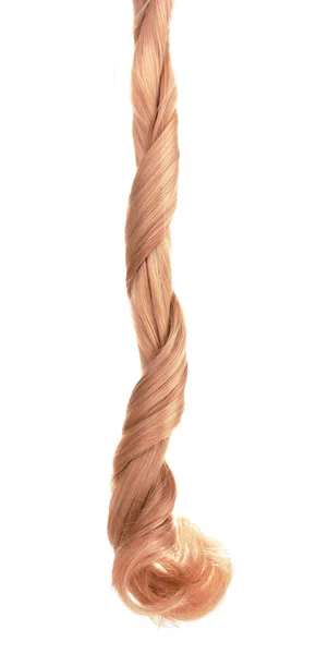 Кучеряве світле волосся ізольоване на білому — стокове фото