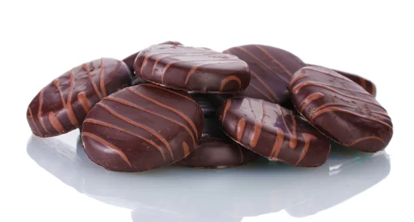 ? 白で隔離チョコレート クッキー — ストック写真