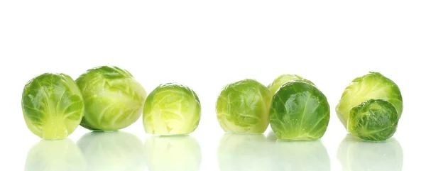 Fresh brussels sprouts isolated on white — Stock Photo, Image
