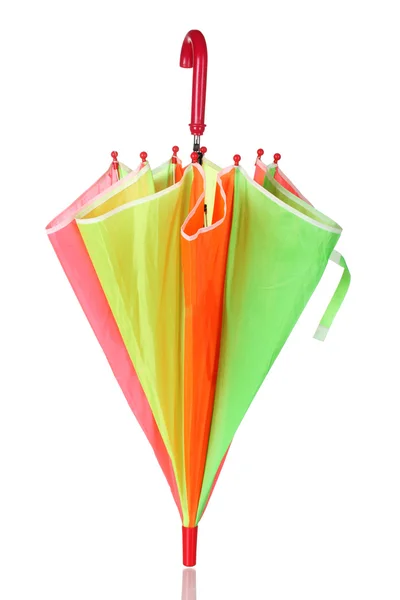 Paraguas multicolor cerrado aislado en blanco —  Fotos de Stock