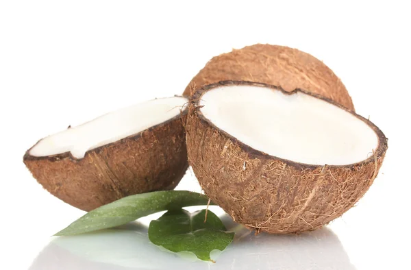 Coco fresco aislado en blanco —  Fotos de Stock