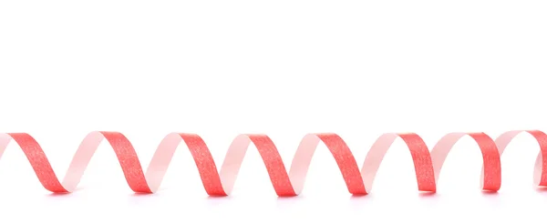 Rote Luftschlange isoliert auf weiß — Stockfoto