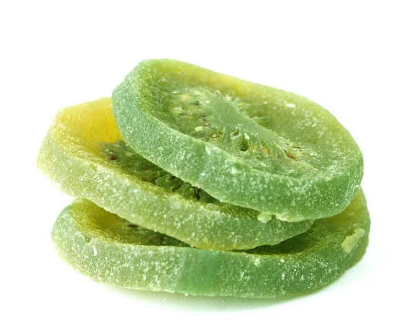 Dried tasty kiwi isolated on white — Stock Photo, Image