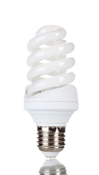Energiesparlampe isoliert auf weiß — Stockfoto