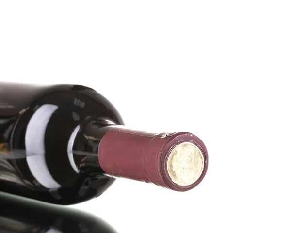 Flaska bra vin isolerad på vit — Stockfoto