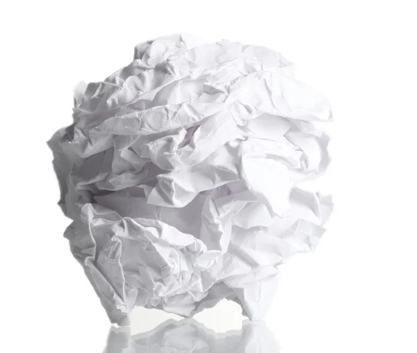Paper ball isolated on white — Stock Photo, Image