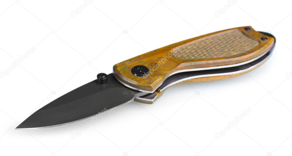 Pocket knife isolated on white