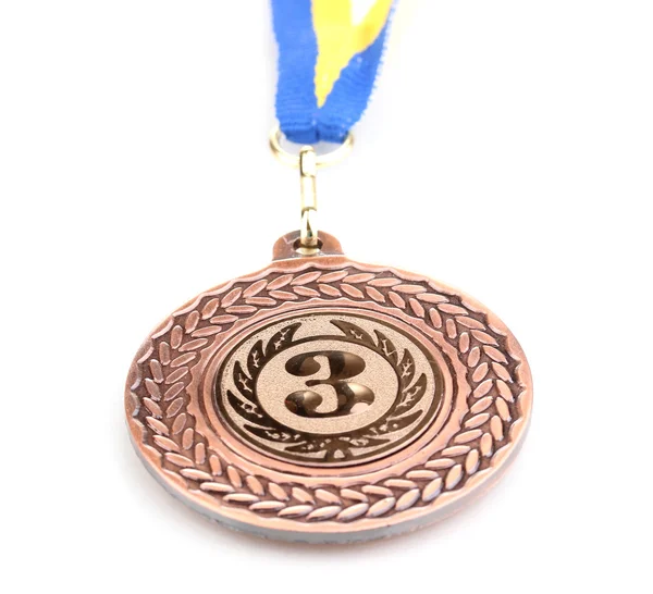 Bronzen medaille geïsoleerd op wit — Stockfoto
