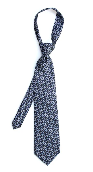 Elegáns kék nyakkendő elszigetelt fehér — Stock Fotó