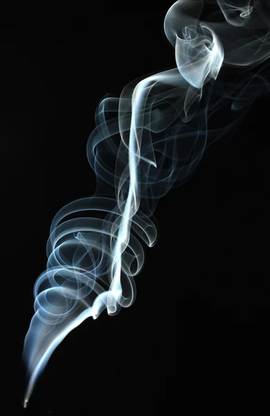 Fumo astratto su sfondo nero — Foto Stock