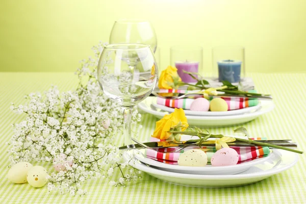 Definição da mesa de Páscoa — Fotografia de Stock