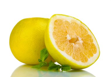Pomelo or Chinese grapefruit isolated on white clipart