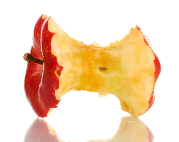 흰색으로 분리되어 있는 빨간물린 사과 — 스톡 사진