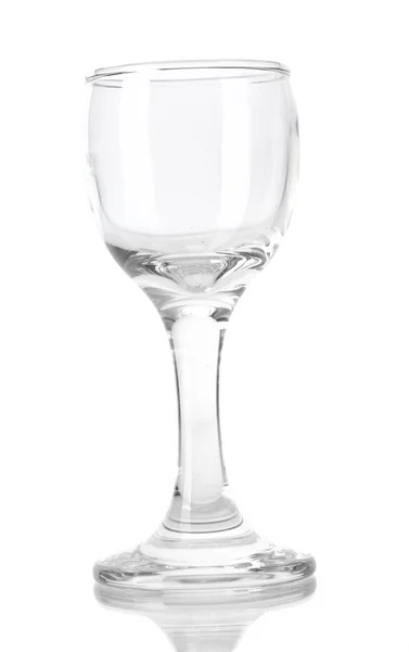 Leeg glas geïsoleerd op wit — Stockfoto