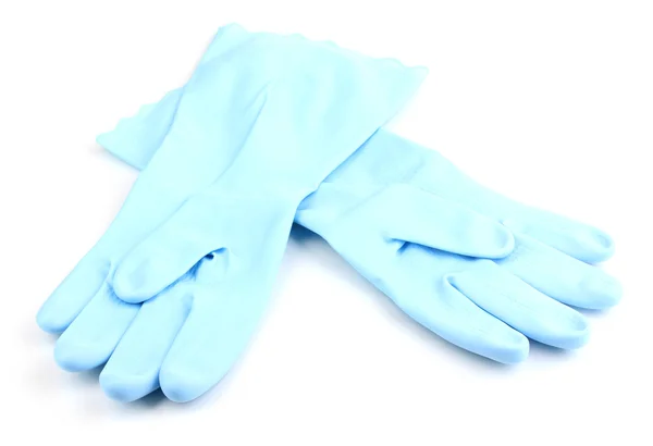 Χρώμα καθαρισμού γάντια που απομονώνονται σε λευκό — Φωτογραφία Αρχείου