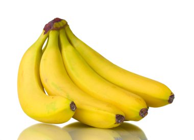 Bunch of bananas isolated on white clipart