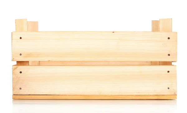 Prázdné dřevěné bedně izolovaných na bílém — Stock fotografie