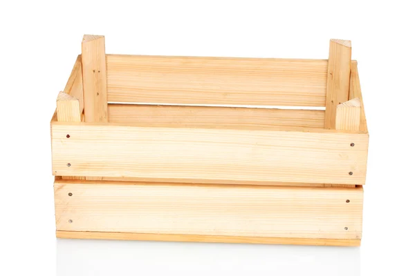 Cajón de madera vacío aislado en blanco —  Fotos de Stock