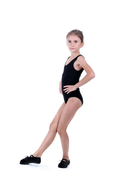 Malá baletka dívka, izolované na bílém — Stock fotografie