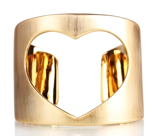 Beautiful gold bracelet isolated on white — Stock Photo, Image