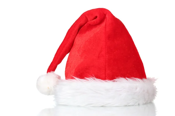 Όμορφα Χριστούγεννα καπέλο που απομονώνονται σε λευκό — Φωτογραφία Αρχείου