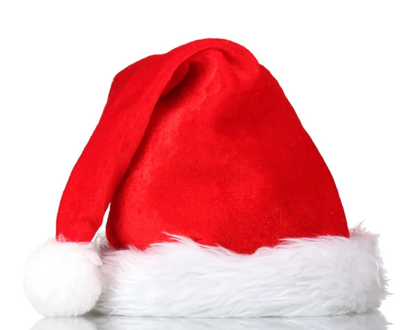 Piękne świąteczne kapelusz na białym tle — Zdjęcie stockowe