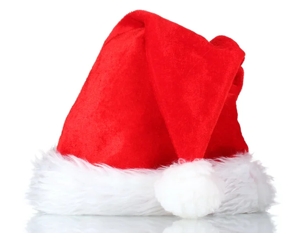 Hermoso sombrero de Navidad aislado en blanco — Foto de Stock
