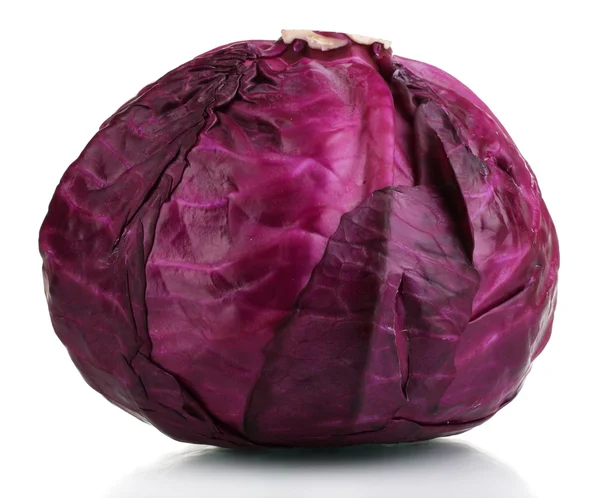 Whole red cabbage isolated on white — Stok fotoğraf