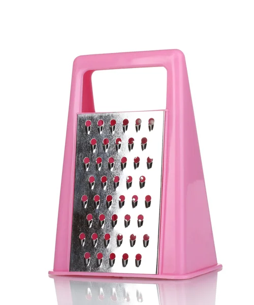 Pink grater isolated on white — Stock Photo, Image