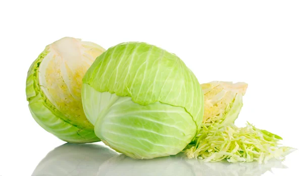 Sliced cabbage isolated on white — Stock Photo, Image