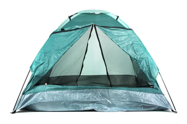 Beyaz izole turist çadır — Stok fotoğraf