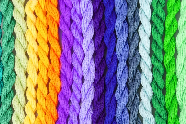 Sewing threads for embroidery closeup — Stock Photo, Image