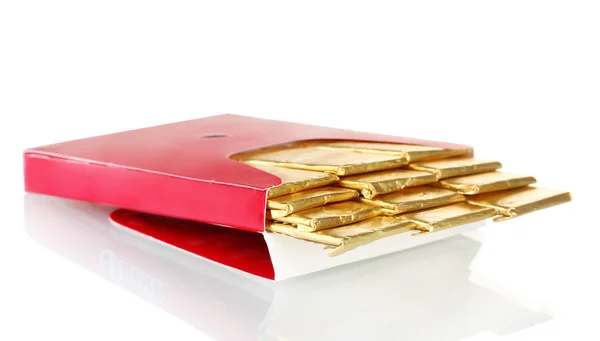 Egy rágógumi csomagolva a szabványos piros csomagolás elszigetelt fehér — Stock Fotó