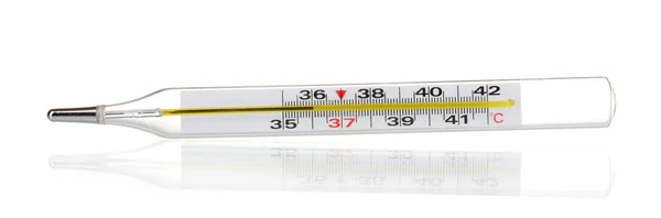 Termometr izolowany na białym — Zdjęcie stockowe