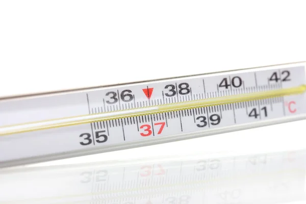 Термометр ізольований на білому — стокове фото