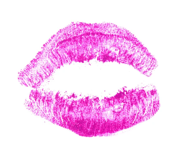 Labios rosados aislados en blanco — Foto de Stock