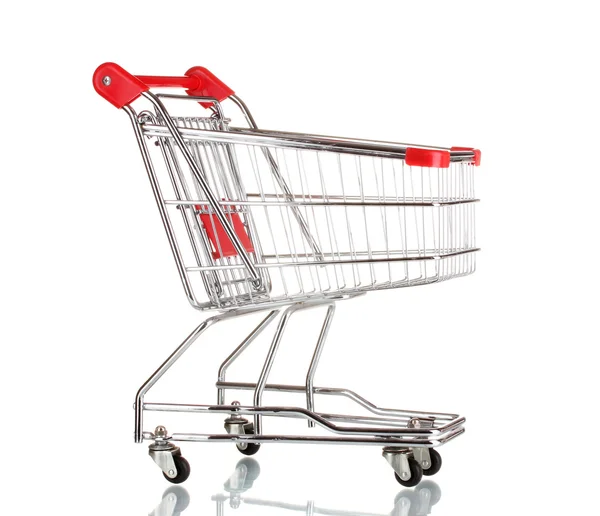 Empty shopping cart isolated on white — Stock Photo, Image