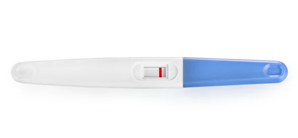 Test di gravidanza è isolato su bianco — Foto Stock