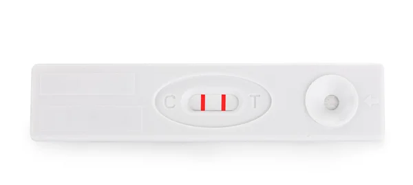 妊娠テストは白で隔離されます。 — ストック写真