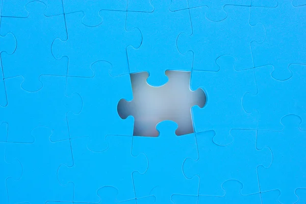 Blue puzzles closeup — Stock Photo, Image