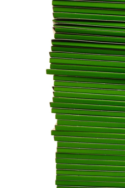Viele grüne Ordner isoliert auf weiß — Stockfoto