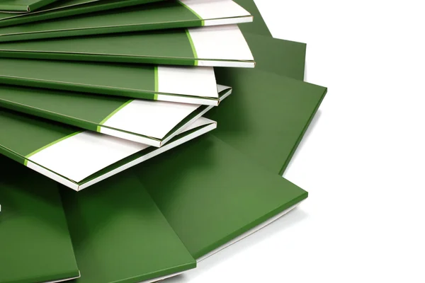 Много зеленых папок крупным планом — стоковое фото